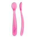 Chicco Silicone Spoon 6M+ Pink x2