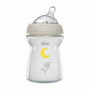 Chicco Natural Feeling Glass Bottle 0M+ 250ml Medium Flow Gray