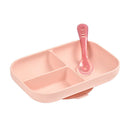 Béaba Silicone Meal Set with Suction Cup Pink