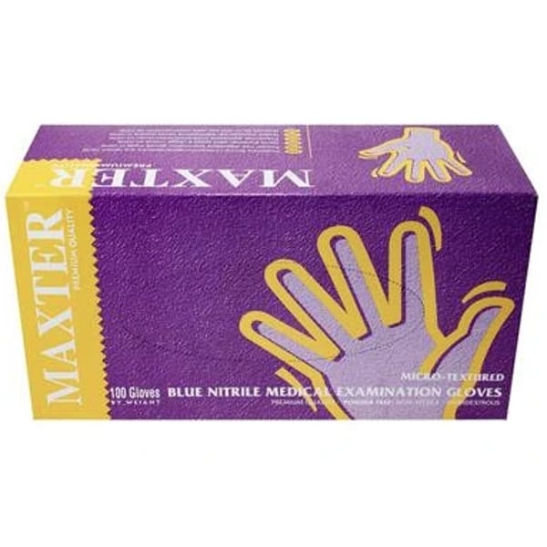 Nitrile Powder Free Gloves Size L x100 Maxter