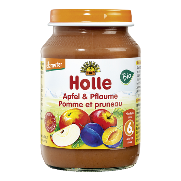 Holle Bio Apple and Plum Jar 6M+ 90g