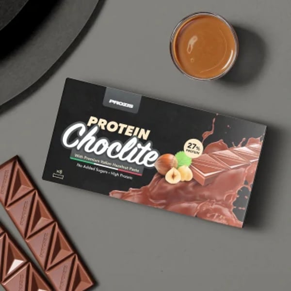 Prozis Choclite X8 Protein Bar - Milk Chocolate and Hazelnut Cream