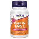 Now Foods Mega D3 & MK-7 180 MCG X60 Capsules