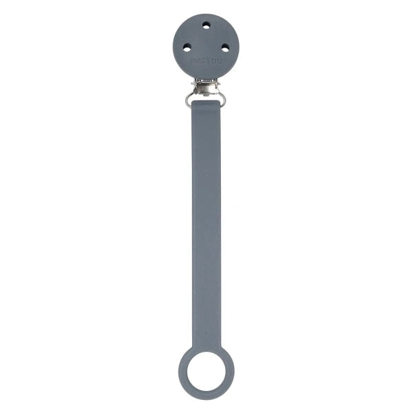 Nattou Pacifier Chain Anthracite Silicone Ribbon