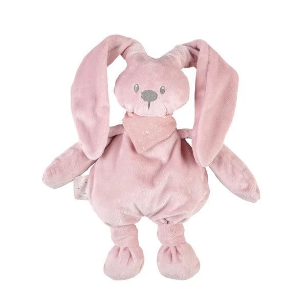 Nattou Lapidou Old Pink Rabbit with Scarf