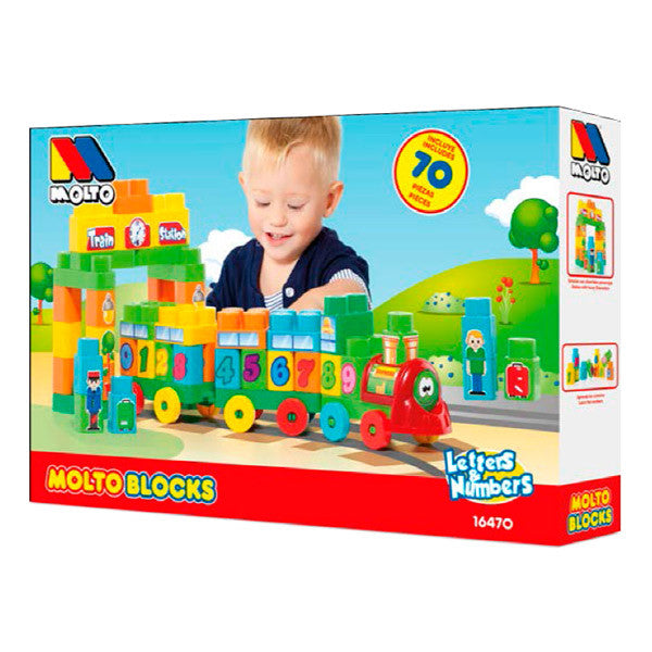 Molto 16470 Train Blocks 70 Pieces