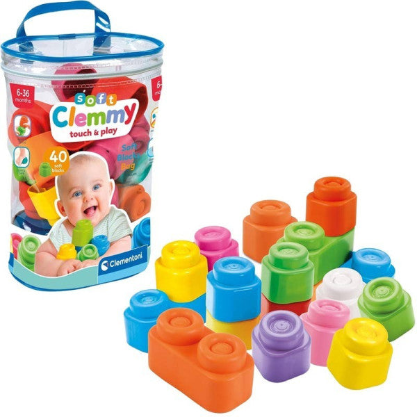 Clementoni 17878 Soft Clemmy Blocks 40 Pieces