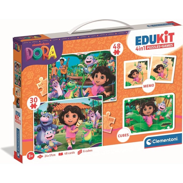Clementoni Edukit Dora 4 in 1 - Puzzles + Games