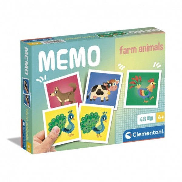 Clementoni 18316 Memo Pocket Farm Animals