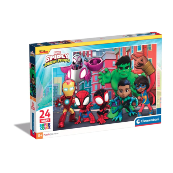 Clementoni 24249 Puzzle 24 Maxi Spider-Man and Friends