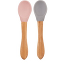 Minikoioi Pinky Pink/Powder Gray Bamboo Spoons