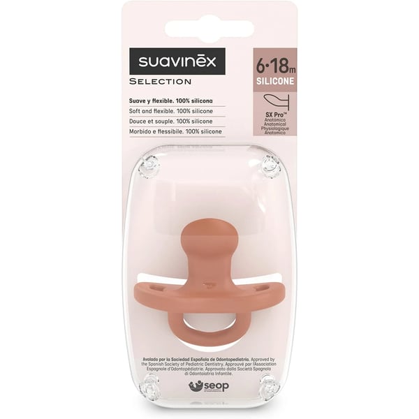 Suavinex All Silicone Pacifier SX Pro 6-18M Brick