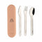 Citron Pink Silicone Cutlery Set and Case