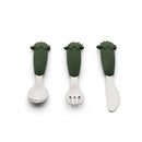 Citron Dino Green Steel and Silicone Cutlery