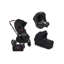 Jané Trio Muum Stroller + Koos iSize R1 Car Seat + Sweet Cold Black Carrycot