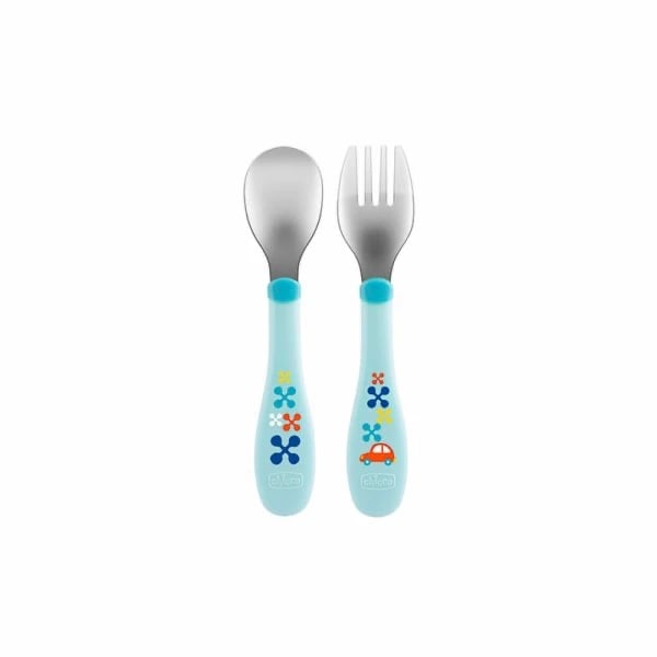 Chicco Pink Stainless Steel Cutlery 18M+