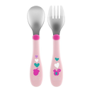 Chicco Stainless Steel Cutlery Girl 18M+