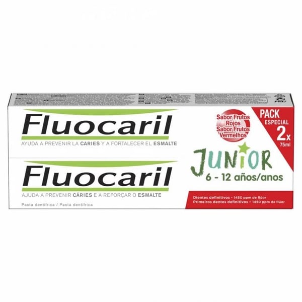 Fluocaril Junior Red Fruit Toothpaste Duo