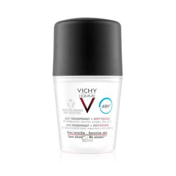 Vichy Homme Antiperspirant Anti-Stain Deodorant 48H 50ml