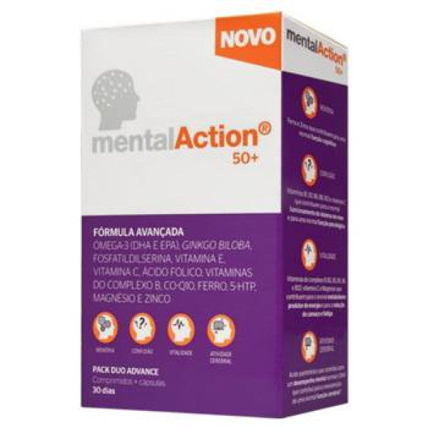 MentalAction 50+ Tablets x30+ Capsules x30