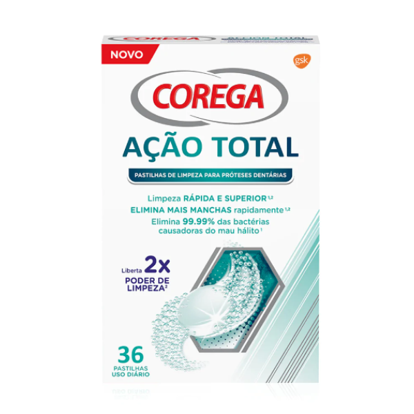 Corega Total Action Daily Cleansing Tablets x36