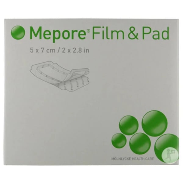 Mepore Film And Pad Transparent Dressing 5x7 Cm x5