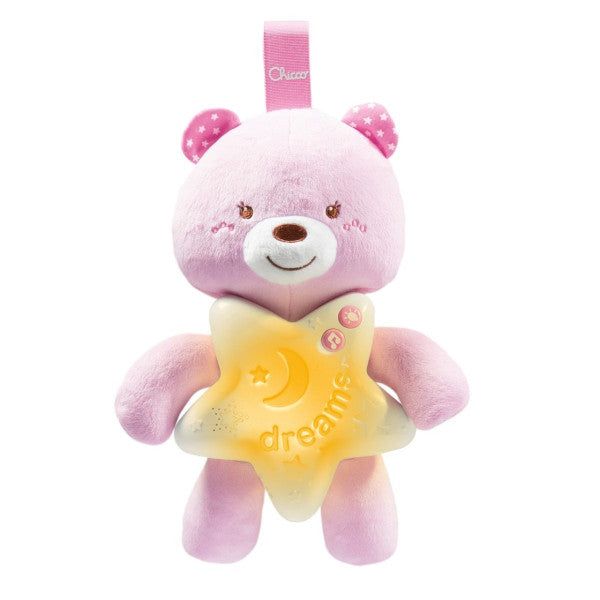 Chicco Pink Good Night Panel Teddy Bear Toy