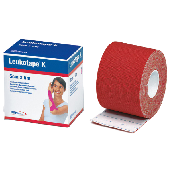 Leukotape K Adhesive Elastic Bandage 5 x5cm Red