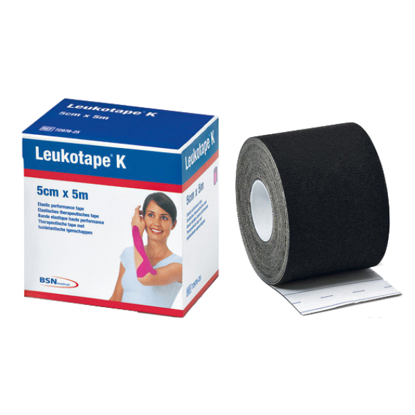 Leukotape K Adhesive Elastic Bandage 5 x5cm Black