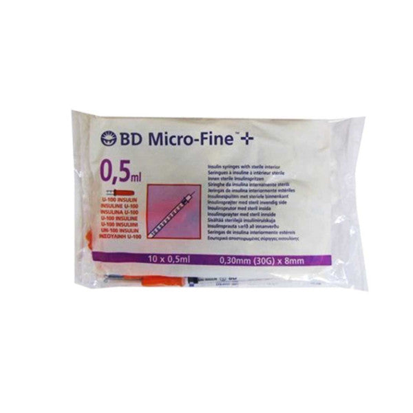 Bd Micro Fine+ Pl Insulin Syringe 0.5ml