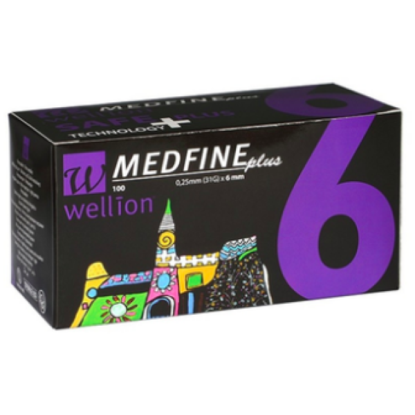 Wellion Medfine Plus Needles 6 mm x100