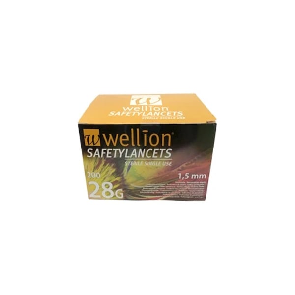 Wellion Plus Safety Lancets 28g x200