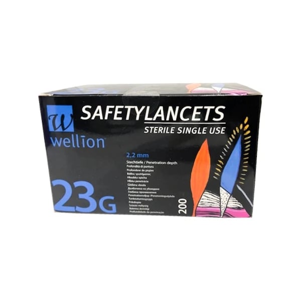 Wellion Safety Lancets 23G X200