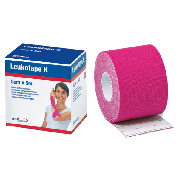 Leukotape K Adhesive Elastic Bandage 5 x5cm Pink