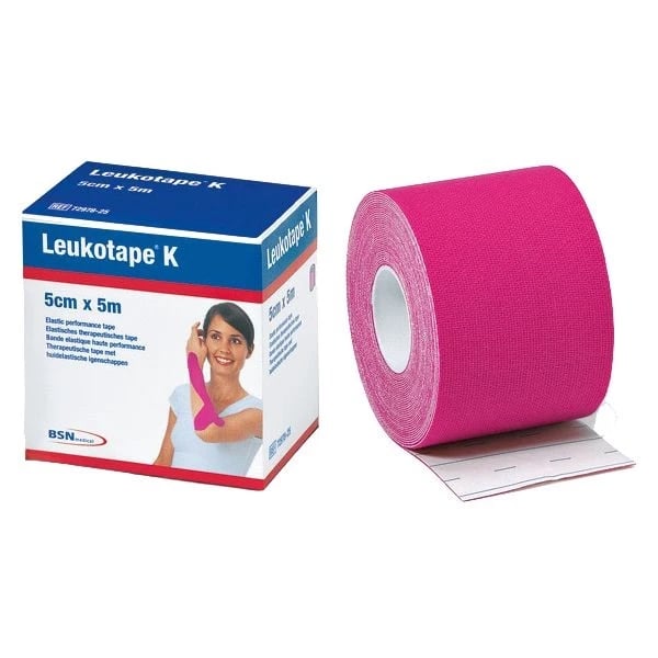 Leukotape K Elastic Adhesive Bandage 5 x 5cm Pink