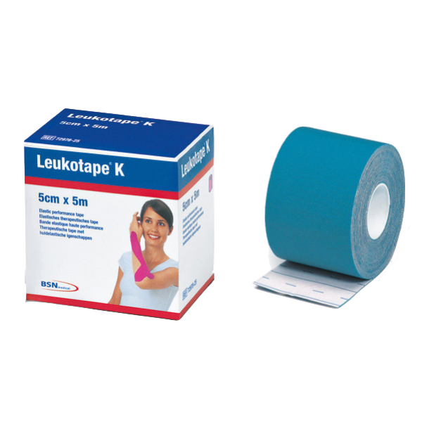 Leukotape K Adhesive Elastic Bandage 5 x5cm Light Blue