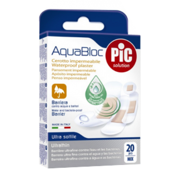 Pic Solution Aquabloc Band-Aids Assortment x20