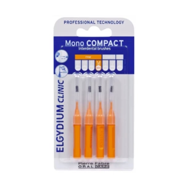 Elgydium Mono Compact Orange (ISO 3) - Brushes X4