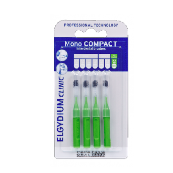 Elgydium Clinic Mono Compact Brush Green x4