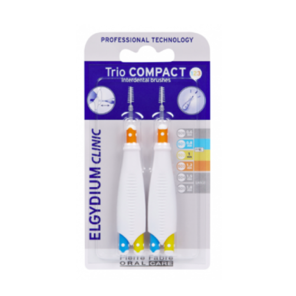 Elgydium Clinic Trio Compact Brush for Mixed Narrow Spaces x2