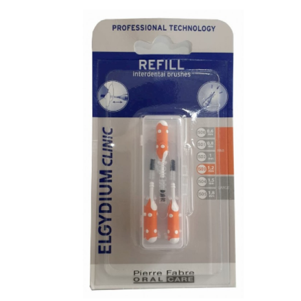 Elgydium Clinic Refill Orange Brushes x3