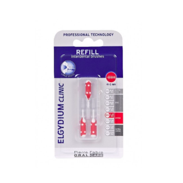 Elgydium Clinic Red Brush Refills x3