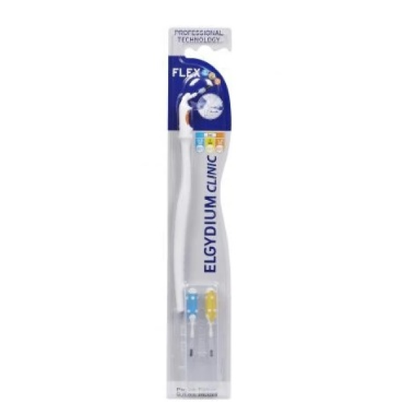 Elgydium Clinic Flex 1 2 3 Brush Handle + Interdental Brush Refills X3