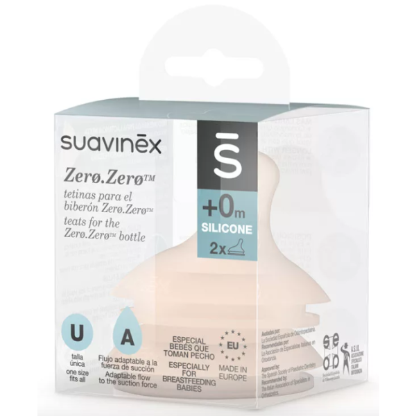 Suavinex Zero.Zero Silicone Teat Colic One Size X2