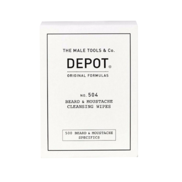 Depot No. 504 Beard and Mustache Cleaning Wipes 12 Units