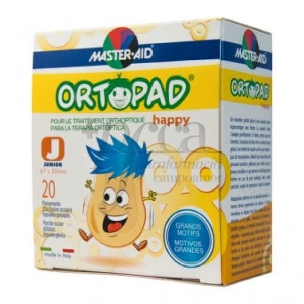 Ortopad Happy Junior Ophthalmic Dressing 67x50mm X20