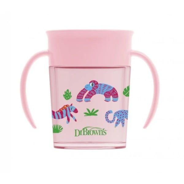 Dr. Browns 360º Cup without Spout +6M Light Pink