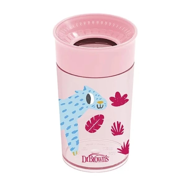 Dr. Browns 360º Cup without Spout +9M Light Pink