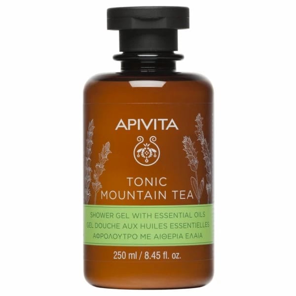 Apivita Shower Gel with Tonic Mountain Tea Essential Oils 250ml