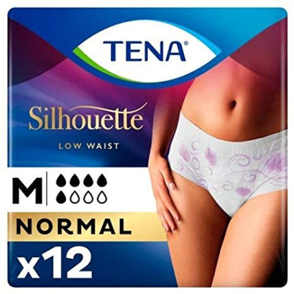 Tena Silhouette Low Waist Underwear White M X12